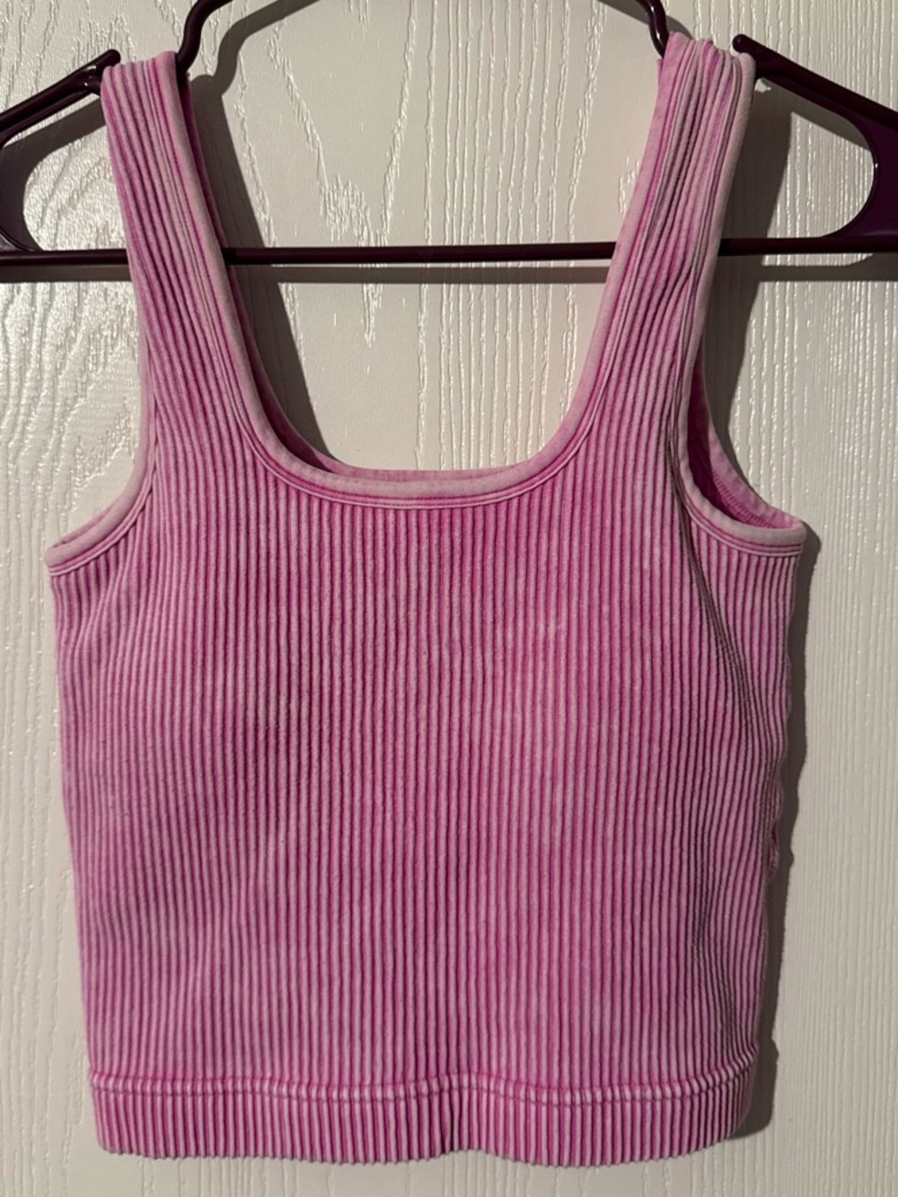 Pink Ribbed Tank Top - Women